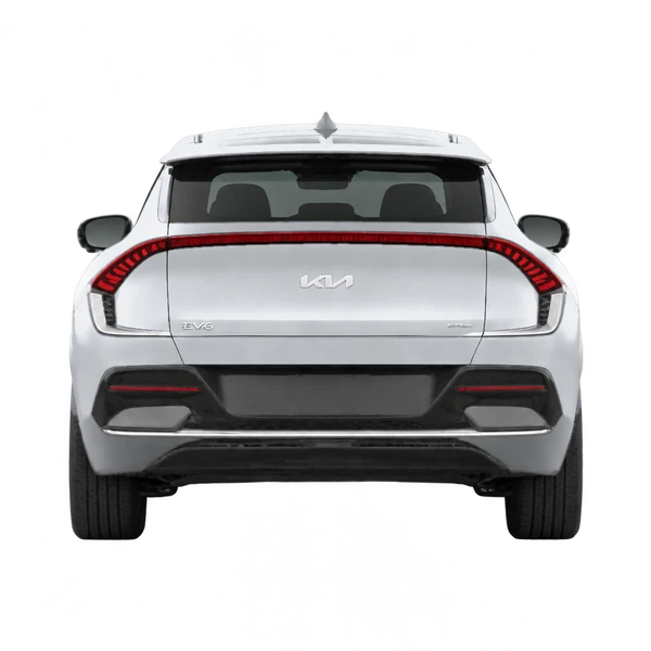 Kia EV6 2026 prata, vista traseira