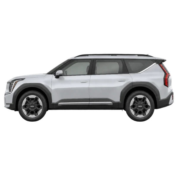 2025 Kia EV9 in Silber, Ansicht: Seite (nach links gerichtet)