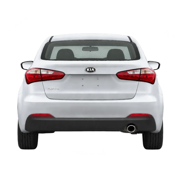 Kia Forte 2014 باللون فضي، منظر من الخلف