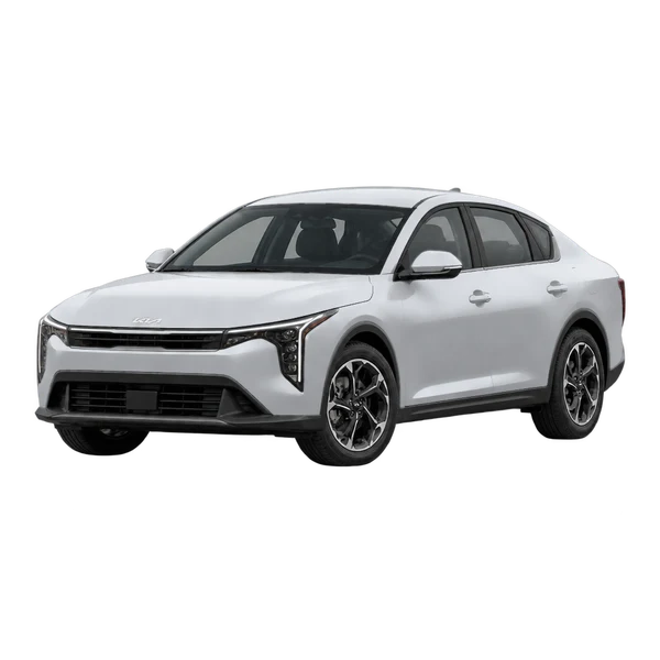 Kia K4 2025 argent, vue trois-quarts avant (orienté vers la gauche)