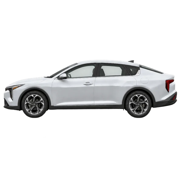 Kia K4 2027 prata, vista lateral (voltada para a esquerda)