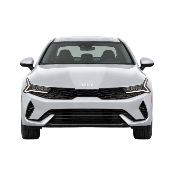 Kia K5 2024 en plateado, vista frontal