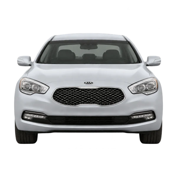 Kia K900 2015 باللون فضي، منظر أمامي