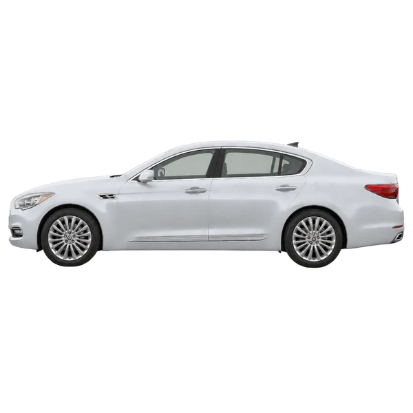 Kia K900 2018 argent, vue côté (vers la gauche)