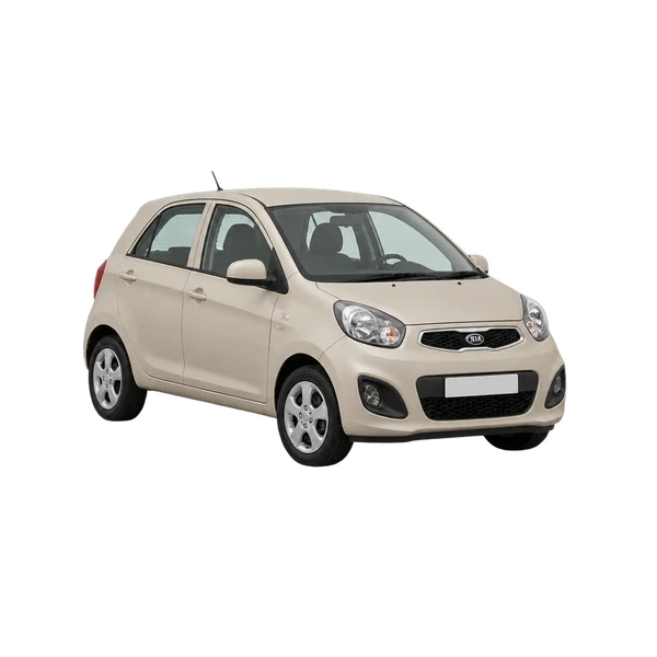 Kia Picanto 2011 en beige, vista frontal tres cuartos (hacia la izquierda)