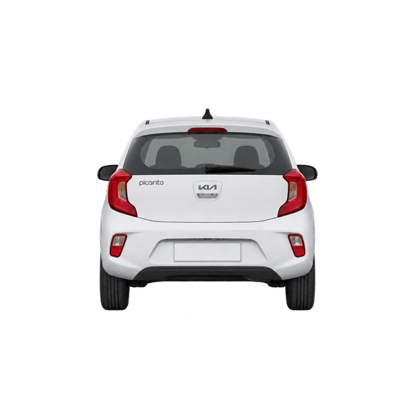 Kia Picanto 2022 en blanco, vista trasera