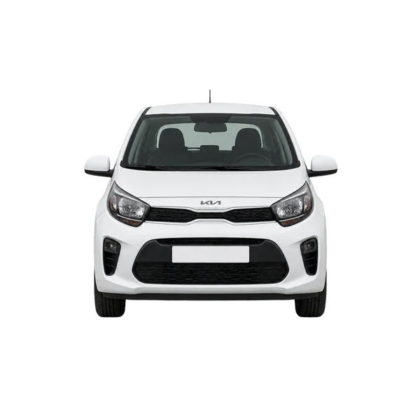 Kia Picanto 2024 en blanco, vista frontal