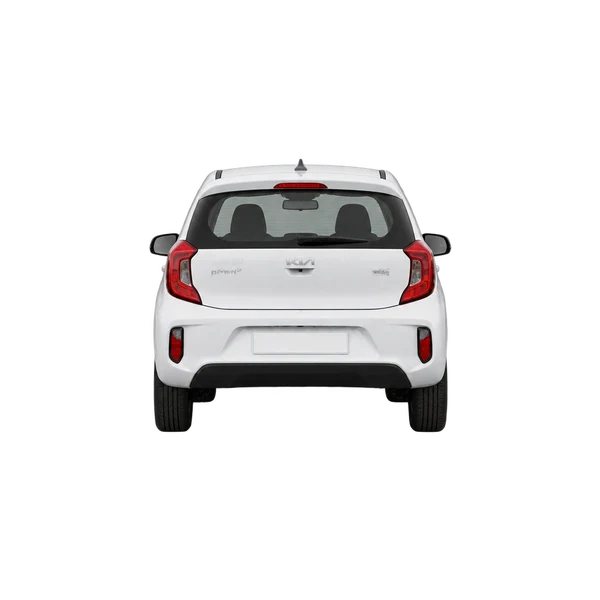 Kia Picanto 2024 en blanco, vista trasera