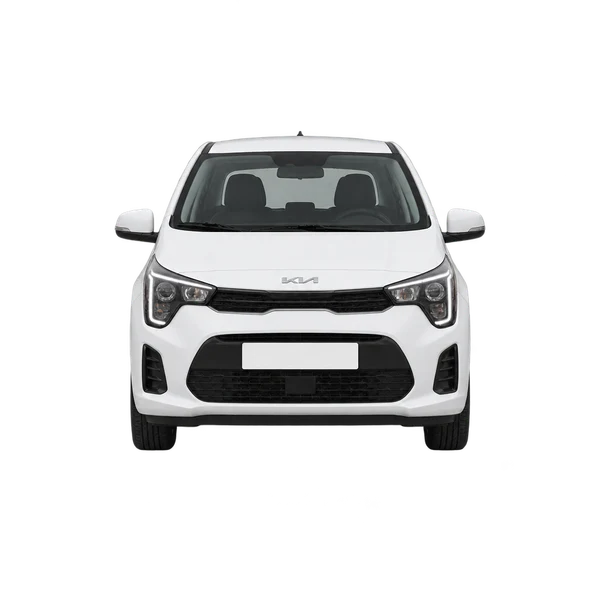 Kia Picanto 2025 en blanco, vista frontal