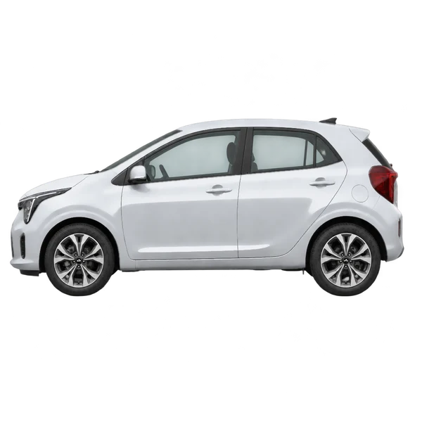 silver 2026 Kia Picanto side (facing left) view