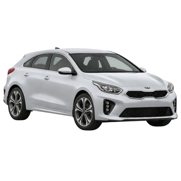 Kia Pro Ceed 2018 en plateado, vista tres cuartos frontal (mirando a la derecha)