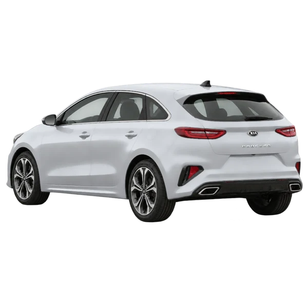 Kia Pro Ceed 2018 en plateado, vista tres cuartos trasero (mirando a la izquierda)