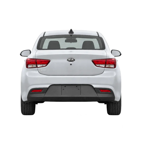 シルバーの2019 Kia Rio(リアビュー)