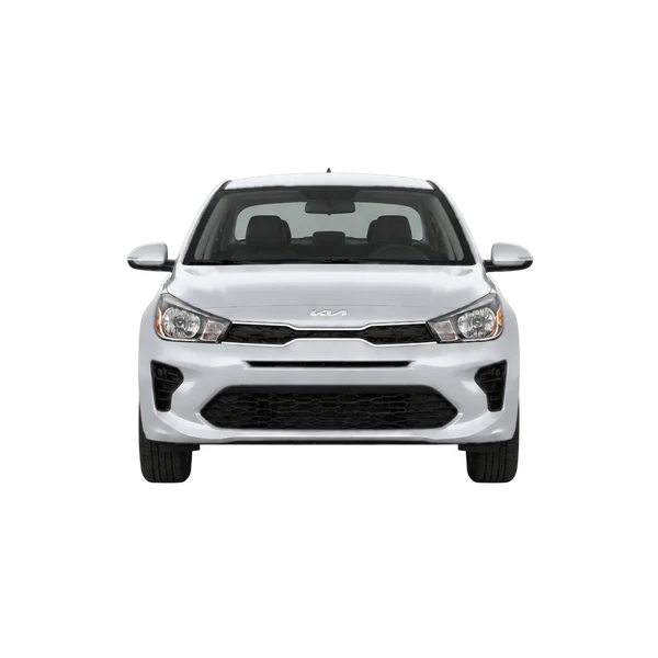 Kia Rio 2024 en plateado, vista frontal