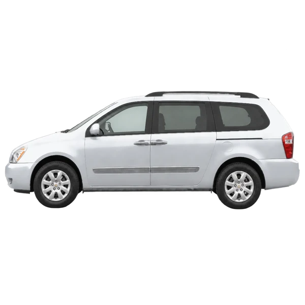 Kia Sedona 2012 argent, vue côté (vers la gauche)