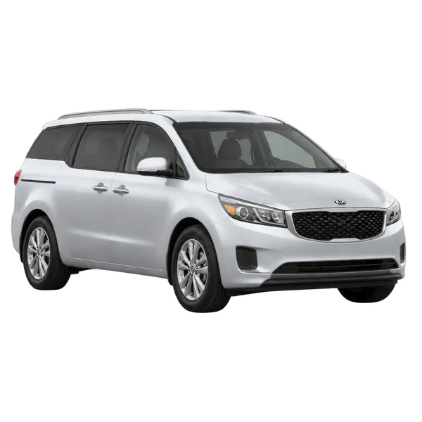 2018 Kia Sedona in Silber, Ansicht: Dreiviertelansicht vorne (nach links gerichtet)