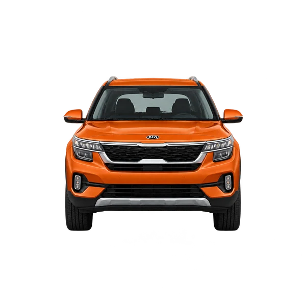 Kia Seltos 2027 laranja, vista frente