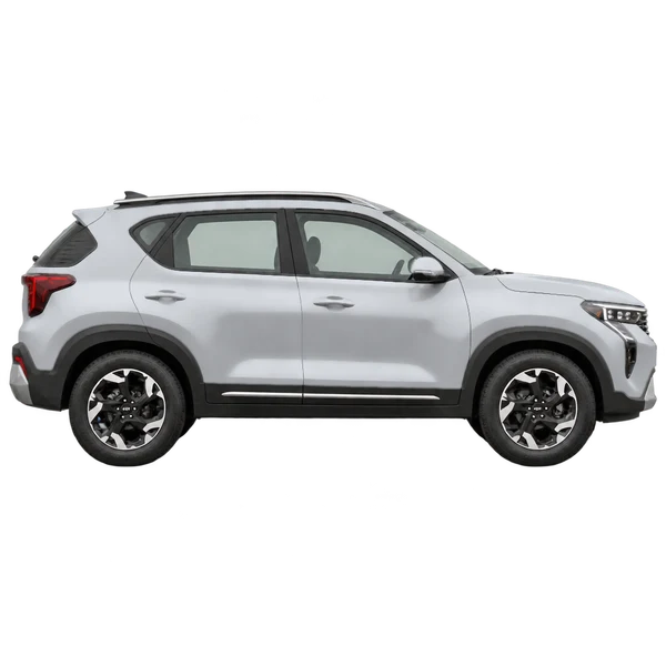 Kia Sonet 2026 argent, vue profil (tourné vers la droite)
