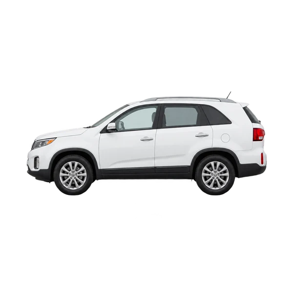 Kia Sorento 2014 branco, vista lateral (voltada para a esquerda)