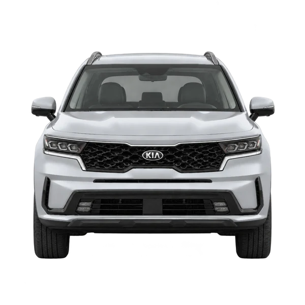シルバーの2023 Kia Sorento(正面ビュー)