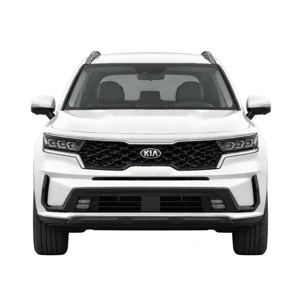 ホワイトの2023 Kia Sorento(正面ビュー)