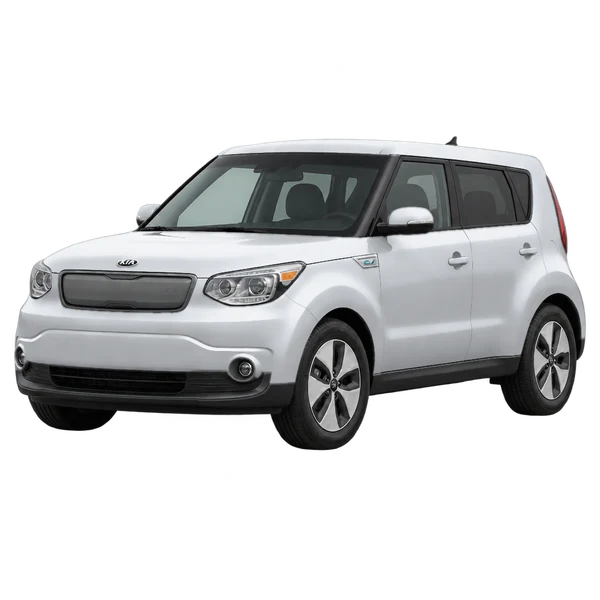 2015 Kia Soul EV in Silber, Ansicht: Dreiviertelansicht vorne (nach links gerichtet)