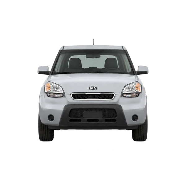 シルバーの2009 Kia Soul（正面ビュー）