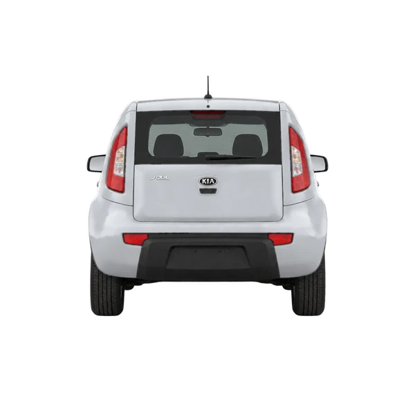 シルバーの2009 Kia Soul（リアビュー）