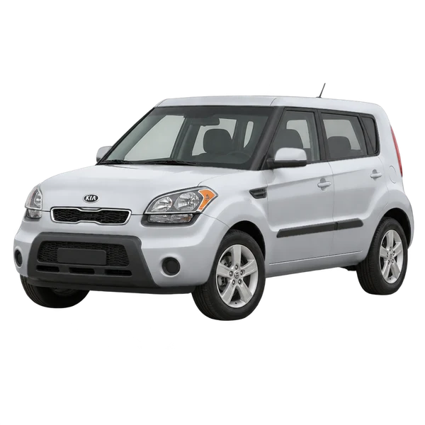2011 Kia Soul in Silber, Ansicht: Dreiviertelansicht vorne (nach links gerichtet)