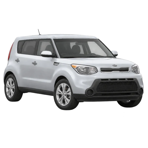 2014 Kia Soul in Silber, Ansicht: Dreiviertelansicht vorne (nach links gerichtet)