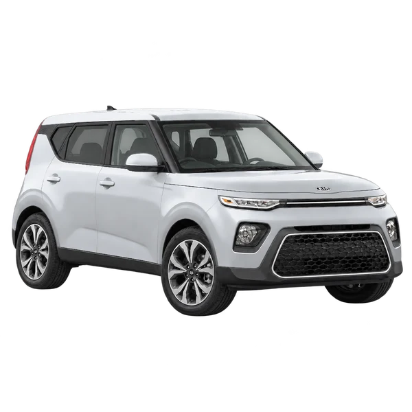 2021 Kia Soul in Silber, Ansicht: Dreiviertelansicht vorne (nach rechts)