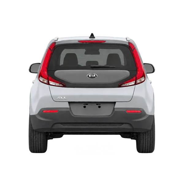 Kia Soul 2024 باللون فضي، منظر من الخلف