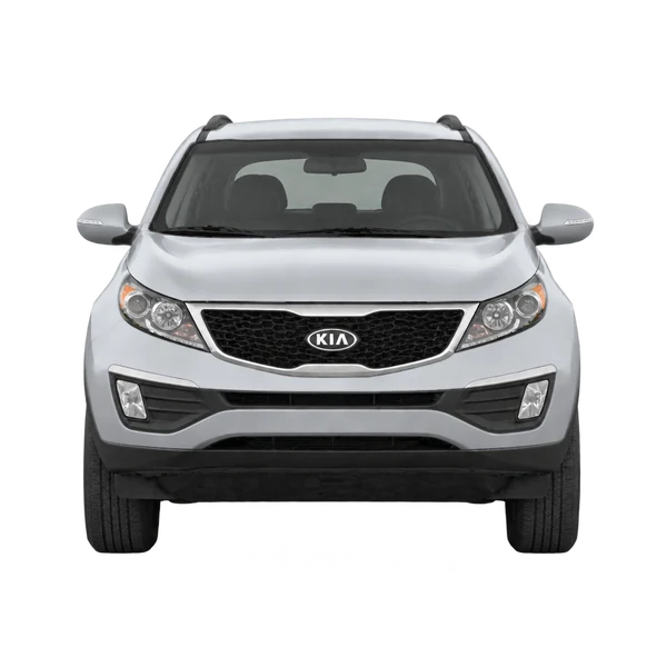 Kia Sportage 2016 باللون فضي، منظر أمامي