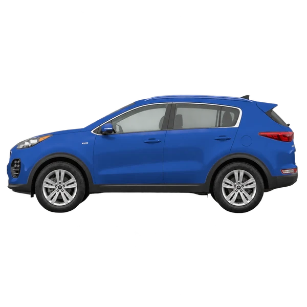 2020 Kia Sportage in blau, Ansicht: Seite (nach links gerichtet)