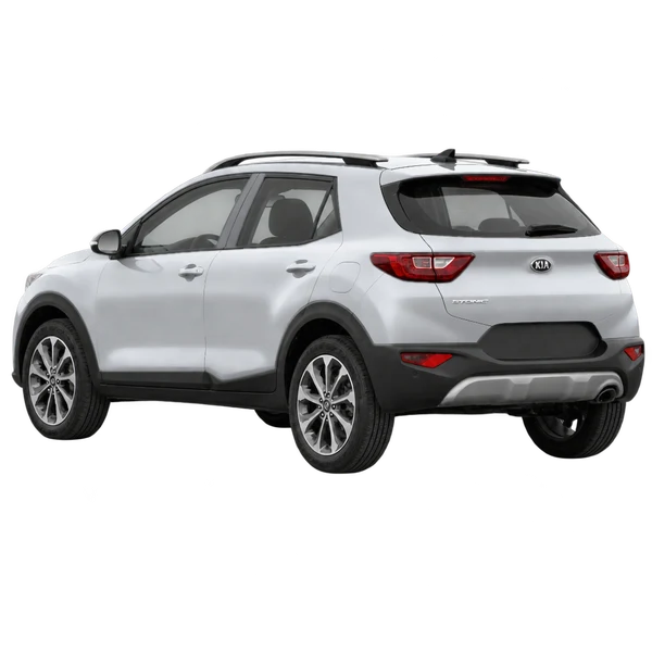 Kia Stonic 2021 argent, vue trois-quarts arrière (orienté vers la gauche)