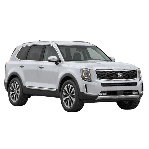 2021 Kia Telluride in Silber, Ansicht: Dreiviertelansicht vorne (nach rechts)
