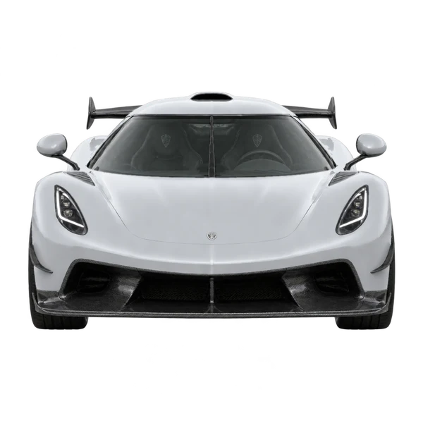 シルバーの2026 Koenigsegg Jesko(正面ビュー)