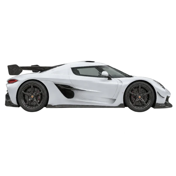シルバーの2026 Koenigsegg Jesko(側面(右向き)ビュー)