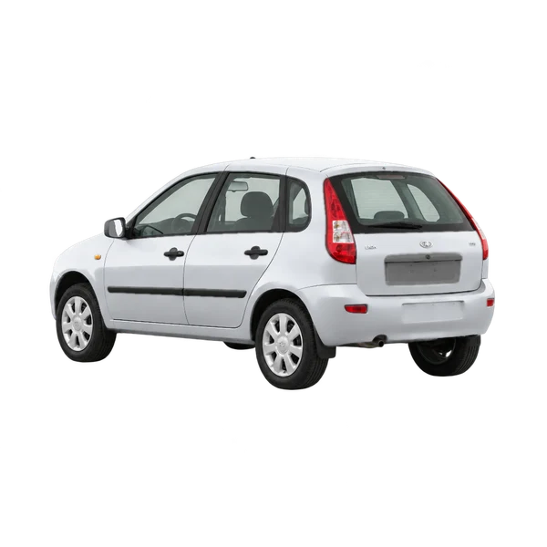 Lada 1119 2013 argent, vue trois-quarts arrière (orienté vers la gauche)