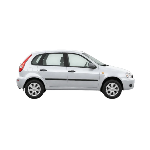 Lada 1119 2013 argent, vue profil (tourné vers la droite)