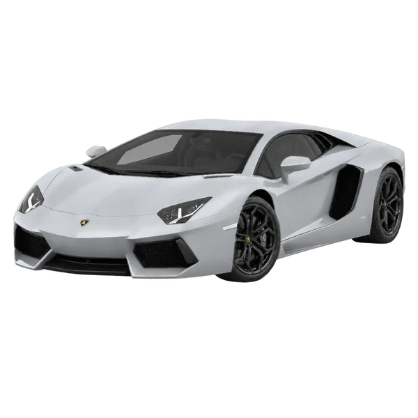 Lamborghini Aventador 2012 argent, vue trois-quarts avant (orienté vers la gauche)