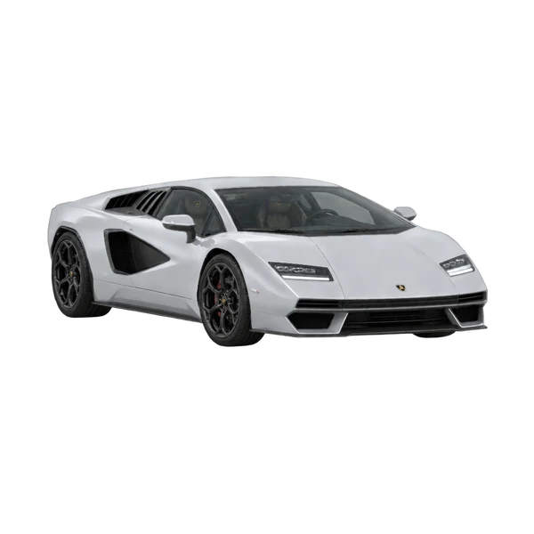 2022 Lamborghini Countach in Silber, Ansicht: Dreiviertelansicht vorne (nach rechts)