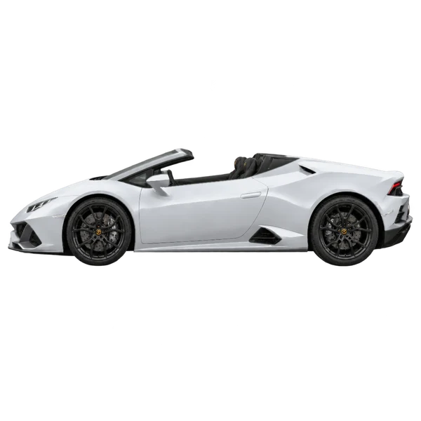 Lamborghini Huracan Spyder 2022 prata, vista lateral (voltada para a esquerda)