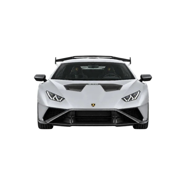 シルバーの2023 Lamborghini Huracan STO（正面ビュー）