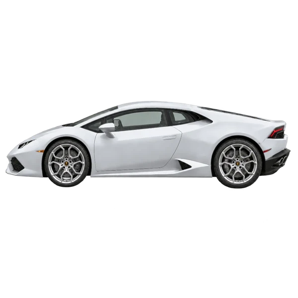 2016 Lamborghini Huracan in Silber, Ansicht: Seite (nach links gerichtet)