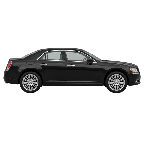 Lancia Thema 2014 preto, vista lateral (voltada para a direita)