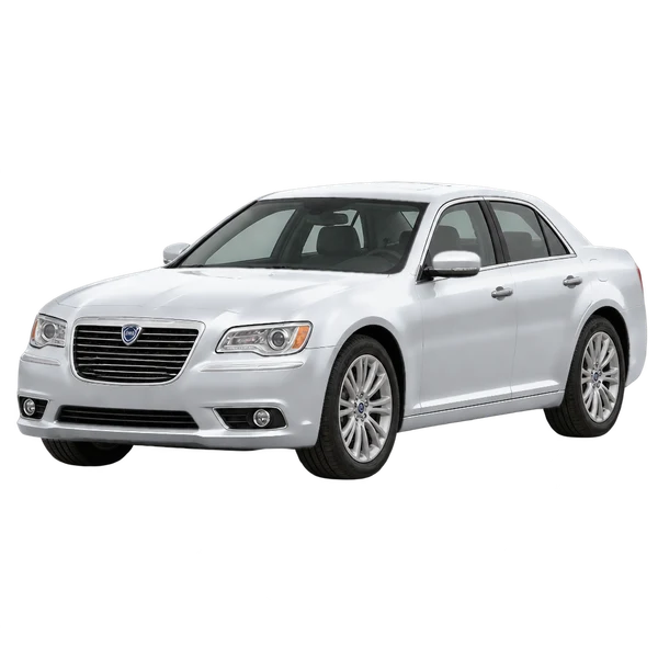 Lancia Thema 2014 prata, vista dianteira em três quartos (voltada para a esquerda)