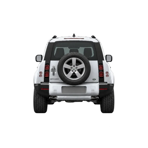 silver 2020 Land Rover Defender rear view