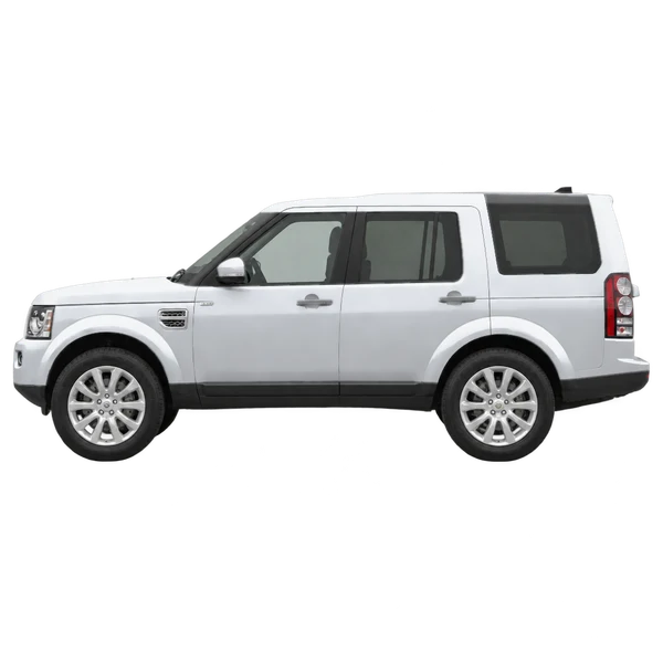Land Rover Discovery 2016 prata, vista lateral (voltada para a esquerda)
