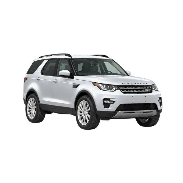 silver 2017 Land Rover Discovery front three-quarter (facing right) view